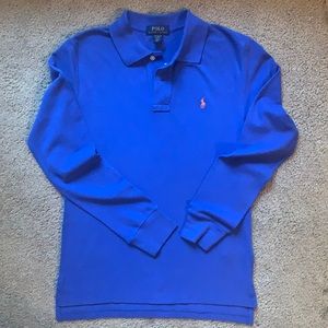 Long Sleeve Ralph Lauren Polo w/Orange Pony-Large(14-16)-New w/Tag